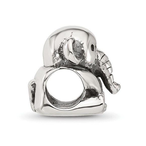 925 Sterling Silver Reflections Sitting Elephant Bracelet Necklace Charm Bead - Picture 3 of 6